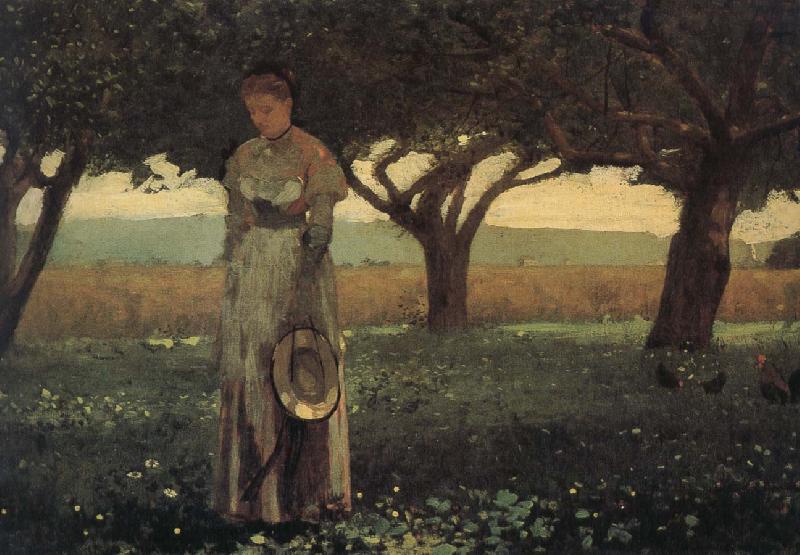 Winslow Homer The girl in the orchard